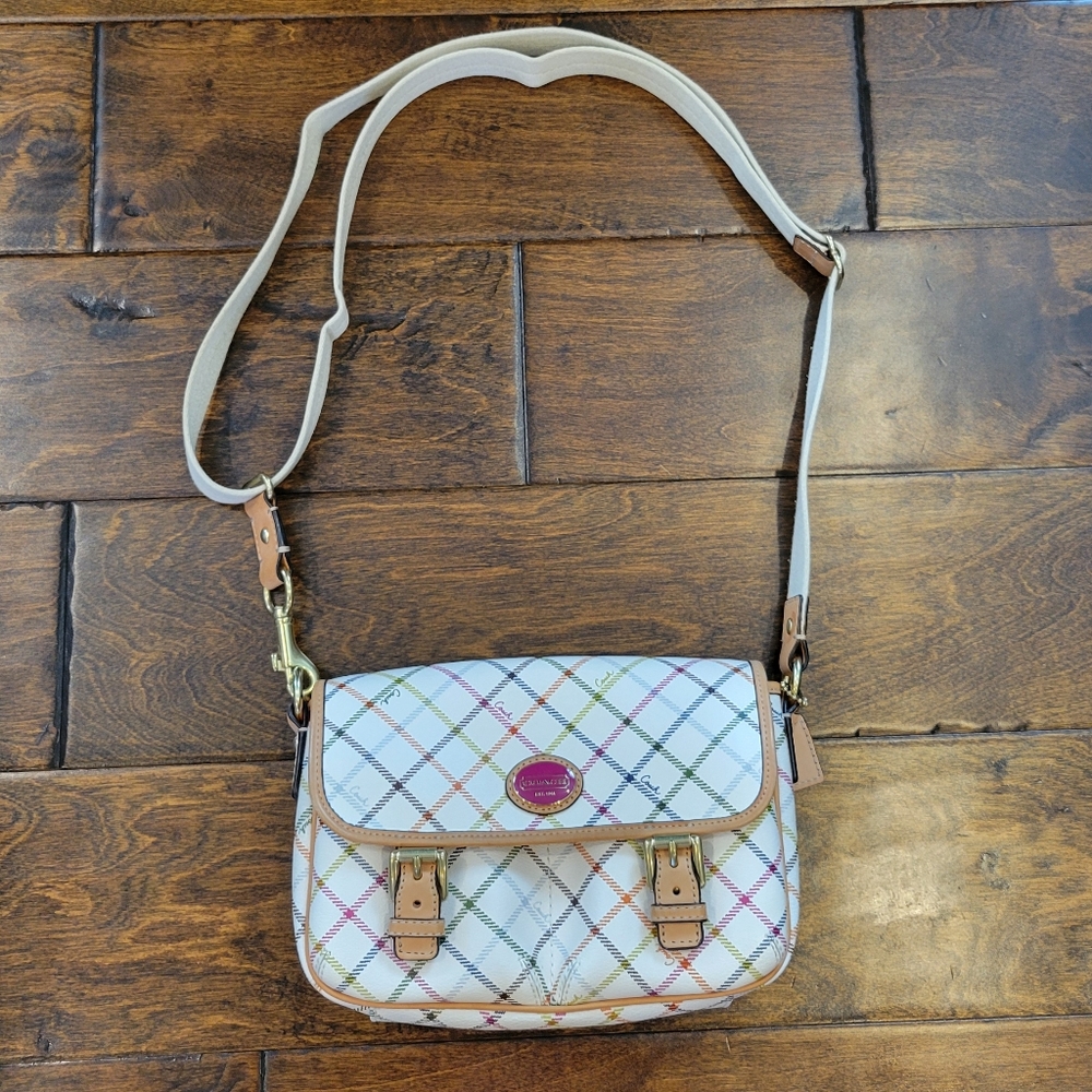 Coach Multicolor Plaid Crossbody Bag